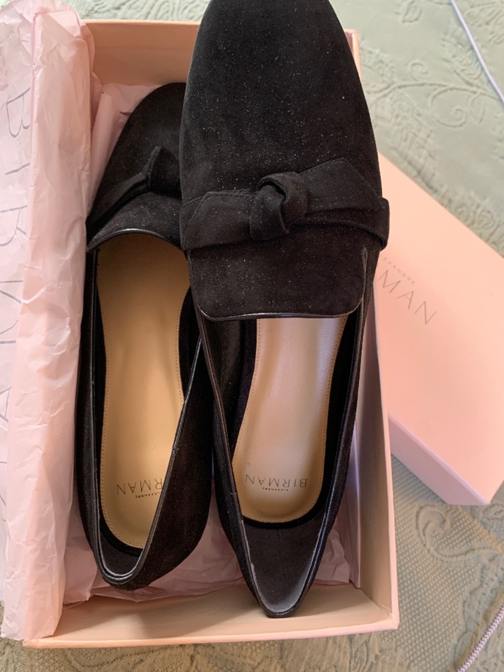 Alexandre Birman Clarita Slipper Black Suede Leather 40 9.5 10